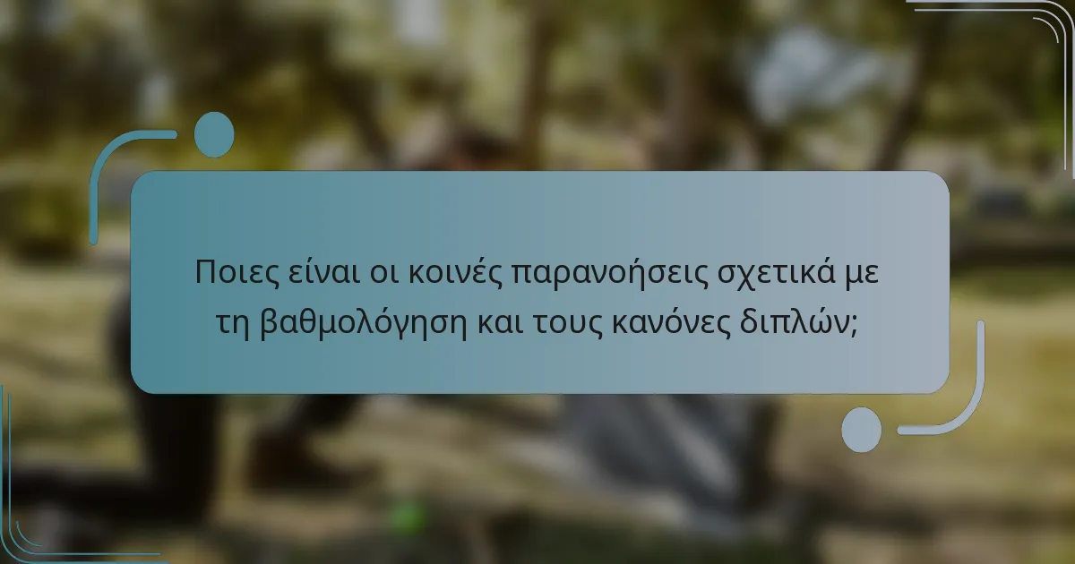 Ποιες είναι οι κοινές παρανοήσεις σχετικά με τη βαθμολόγηση και τους κανόνες διπλών;