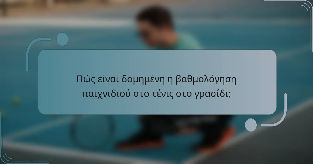 Πώς είναι δομημένη η βαθμολόγηση παιχνιδιού στο τένις στο γρασίδι;